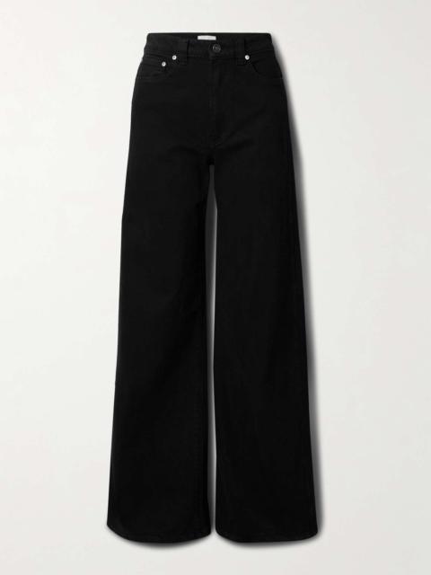 Dane high-rise wide-leg jeans Black
