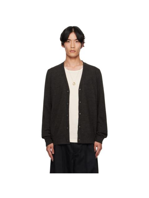 Brown Suede Elbow Patch Cardigan