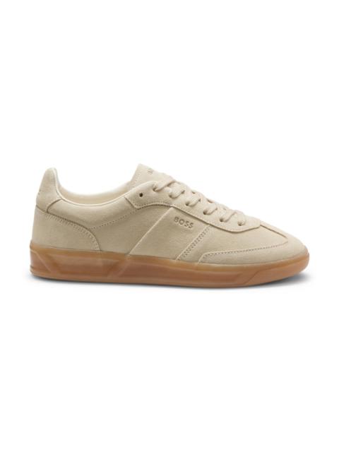 RUBBER-SOLE TRAINERS IN SUEDE