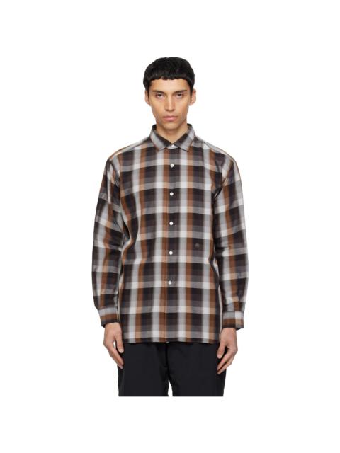 Brown Regular Collar Wind Shirt