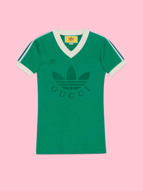 adidas x Gucci v-neck T-shirt
