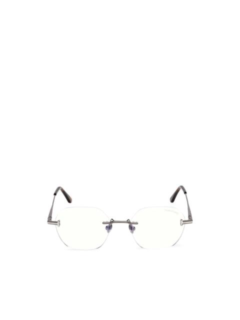 oval-frame glasses