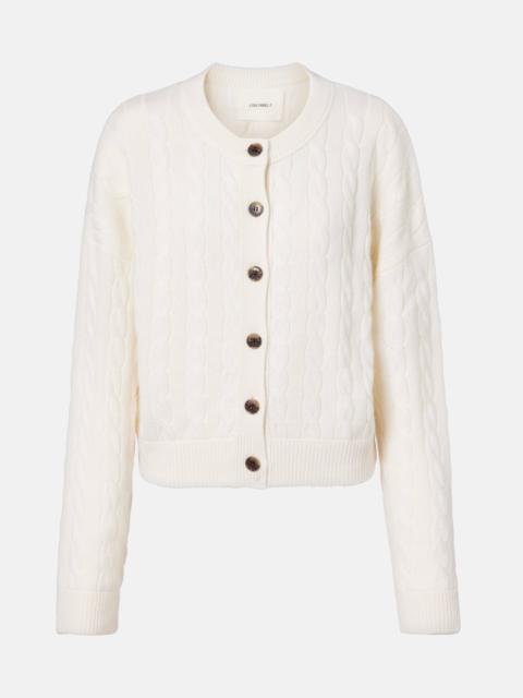 Cassie cable-knit cashmere cardigan