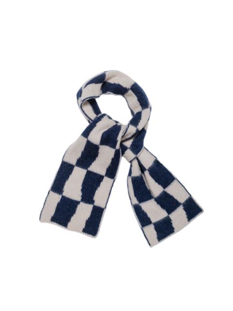Mini Checkerboard Scarf Navy