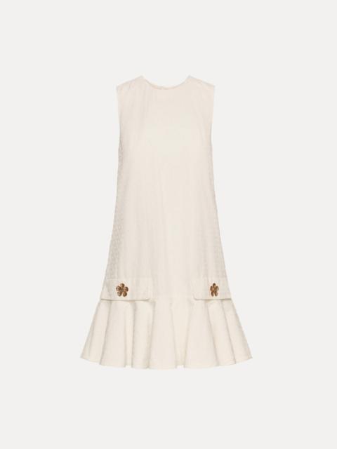 OSCAR CHAIN-LINK COTTON POPLIN DRESS