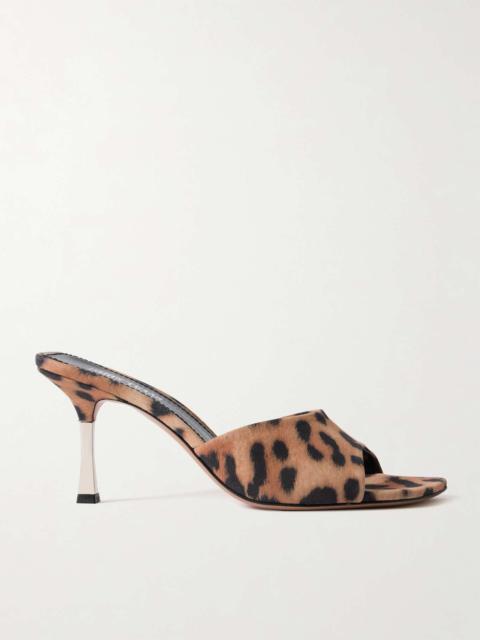 Lorena leopard-print suede mules Leopard print