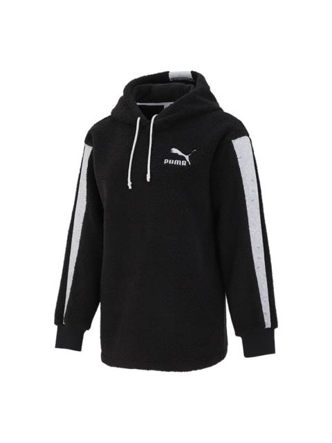 (WMNS) PUMA Sherpa Hoodie 'Black White' 534985-01
