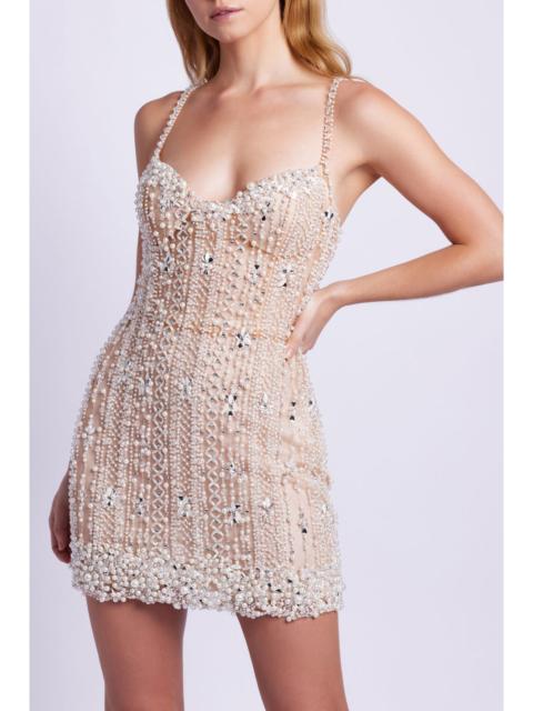 Pearl-Beaded Cocktail Dress
