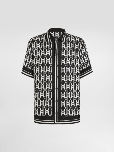 Hawaii printed silk twill shirt