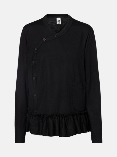 Ruffled wool top