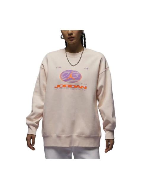 (WMNS) Air Jordan Fearless Fleece Sweatshirt Asia Sizing 'Orange Pink' FV4021-823