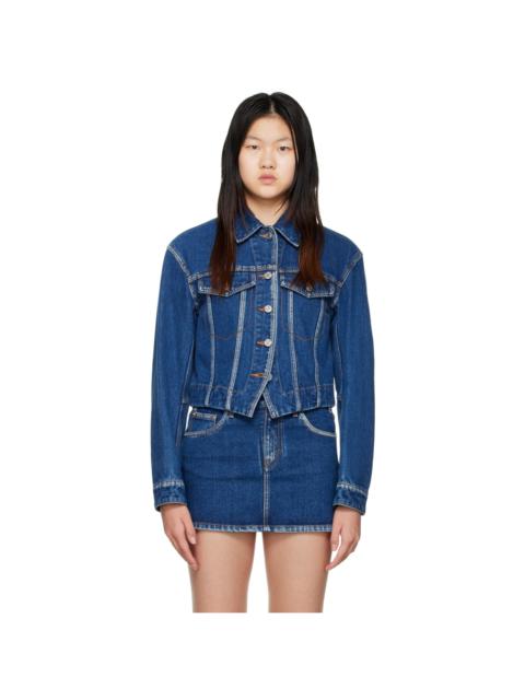 Blue V-Line Denim Jacket
