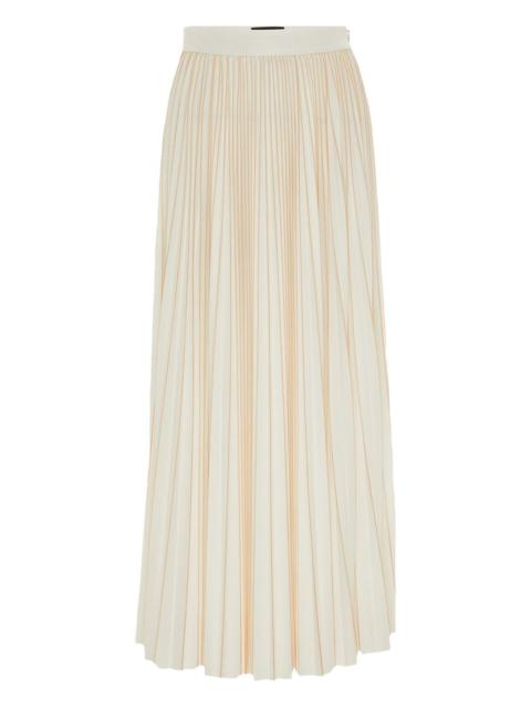 pleated jersey-texture maxi skirt