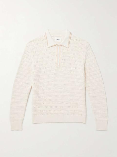 Josh 6636 Pointelle-Knit Organic Cotton Polo Shirt