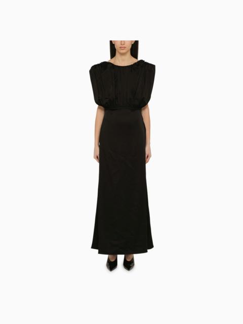 Long dress with black ruffles