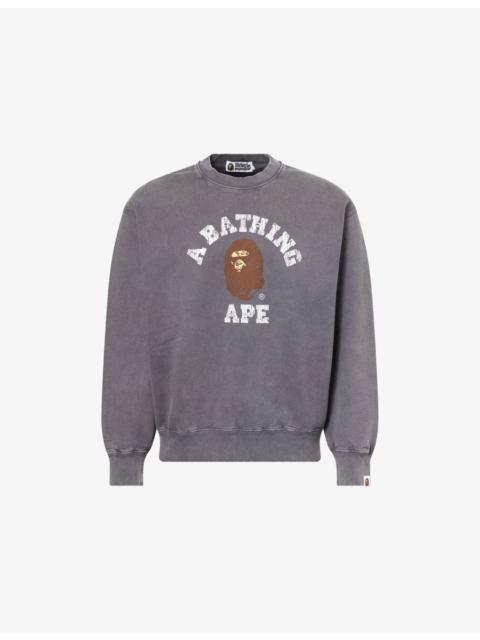 College Graphic-Print Cotton Sweatshirt