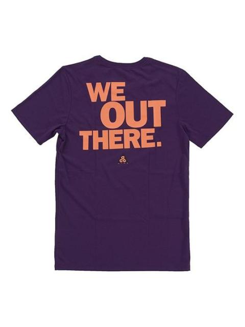 Nike ACG Back Printing Short Sleeve Purple AQ3951-537