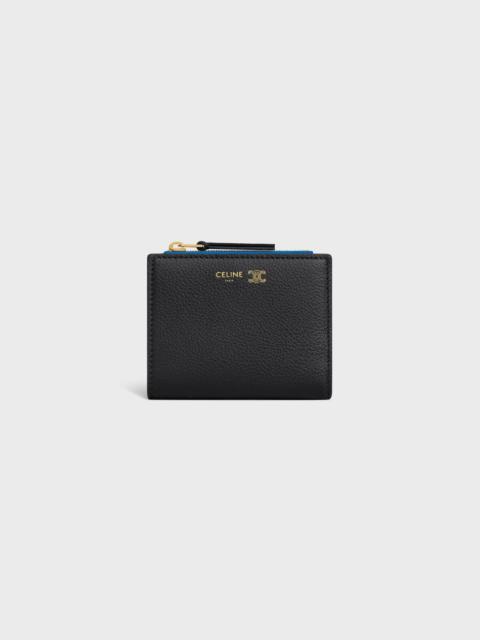 COMPACT WALLET IN SUPPLE GRAINED CALFSKIN