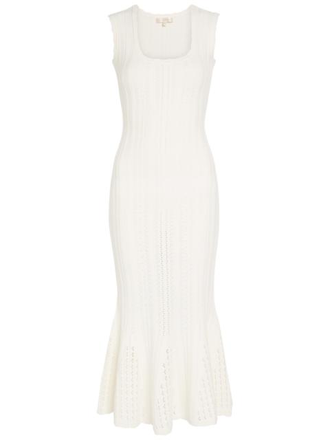 Loveshackfancy Tayleen Pointelle-knit Midi Dress