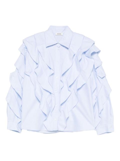 ruffled cotton shirt