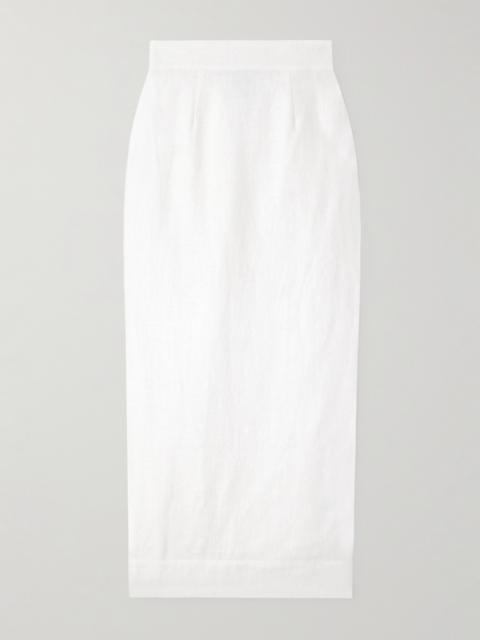 Emma Linen Midi Skirt