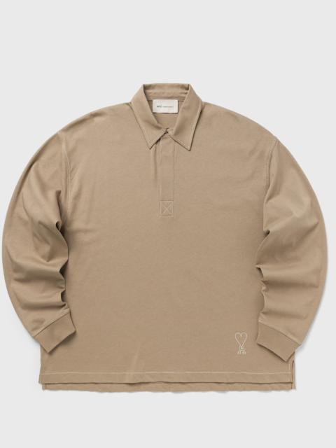 LONG SLEEVES OVERSIZE POLO WITH TOPSTITCHED AMI DE COEUR