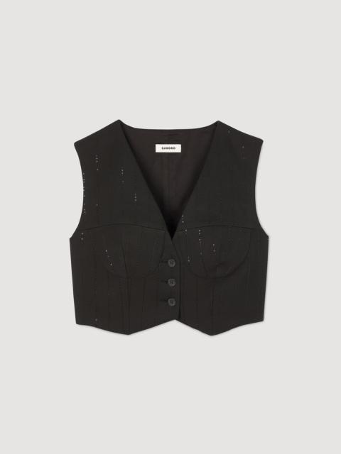 SEQUIN CROPPED JACKET