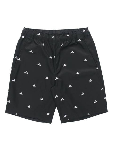 adidas M Short Gen Aop Logo Printing Sports Shorts Black GJ5107