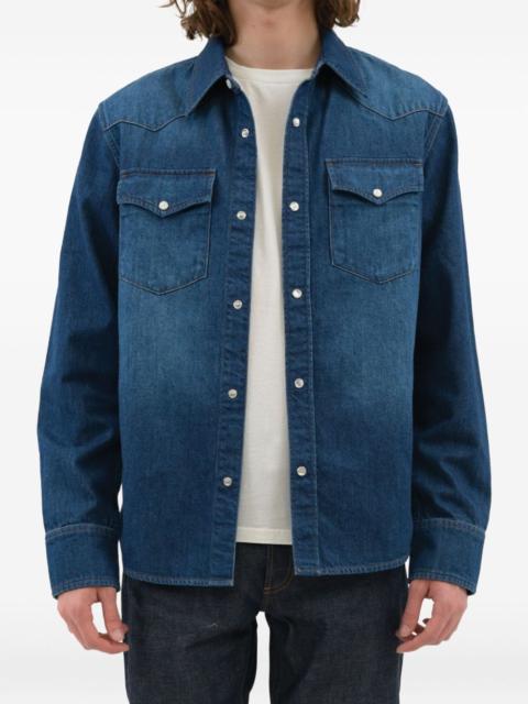 double-pocket denim shirt