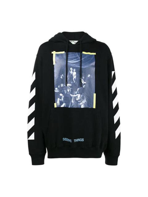 Off-White Cravaggio Long Sleeve Men's Hoody Black OMBB003F170030161001