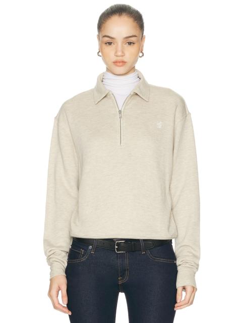 Zip Up Polo Sweatshirt