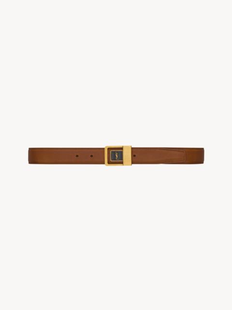 female buckle belt in vegetable-tanned leather