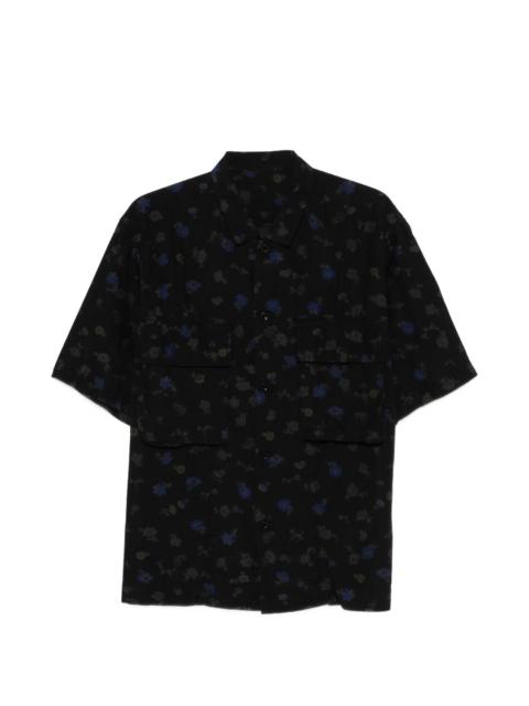 Overdyed Floral Print Shirt