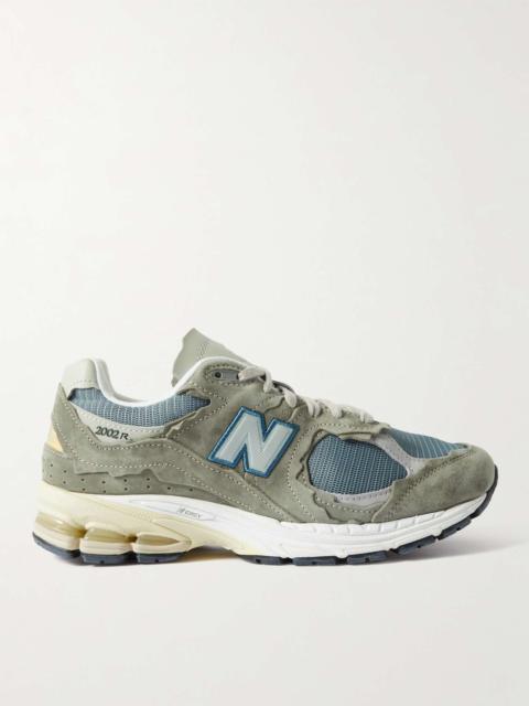 2002R Leather-Trimmed Suede and Mesh Sneakers