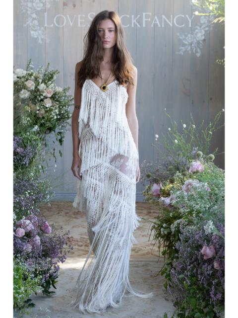 Delphi Fringe Lace Gown