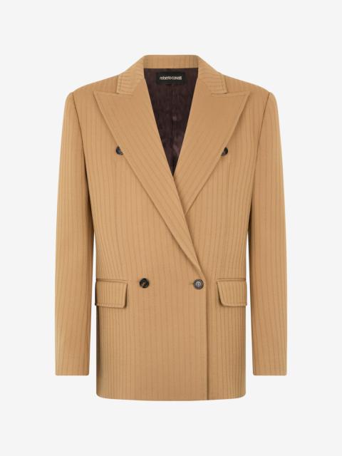 Striped Double-Breasted Jacket