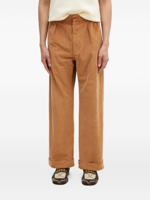 cuffed-hem corduroy trousers