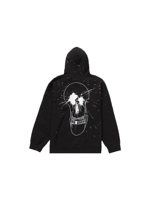 Supreme Ralph Steadman Skull Hooded Sweatshirt Black