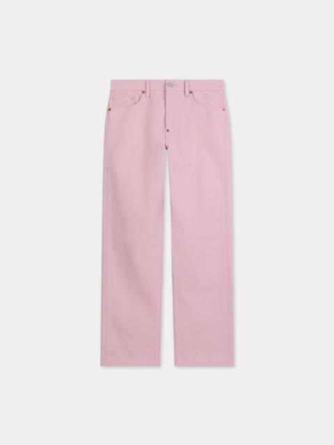 Turn up wide fit jeans in japanese denim