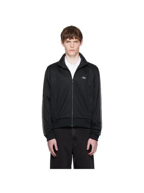 Black Paris Piqué Zip-Up Track Jacket