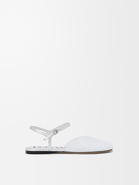 Toy ankle strap ballerina in embellished mesh