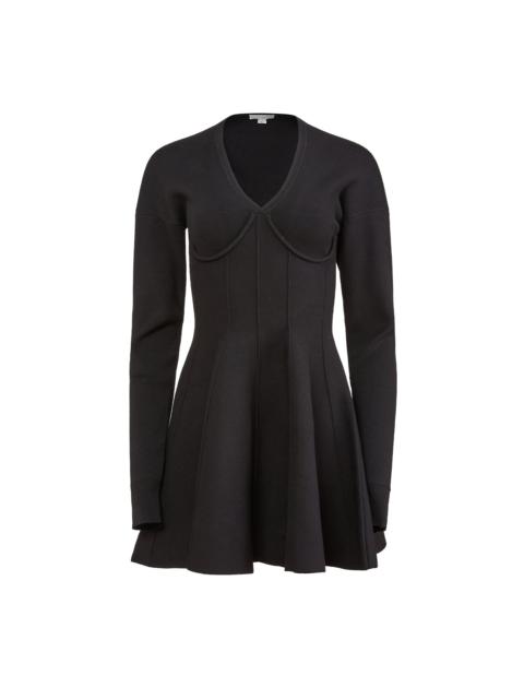 V-Neck Flared Corset Dress