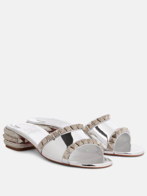 Pyramule 30 mirrored leather mules