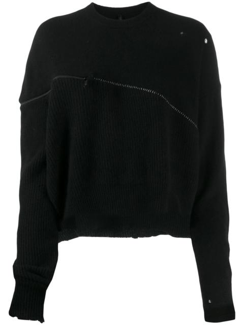 oversized zipped jumper
