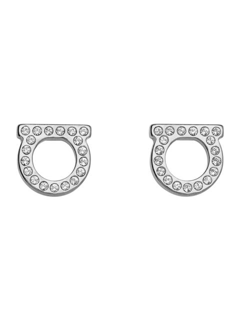 Stud Stra 8d Metallic Brass Glass Earrings