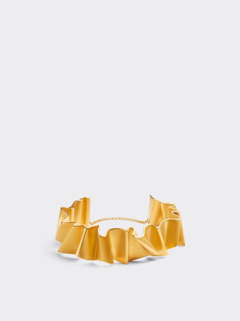 Brass choker with satin gold finish