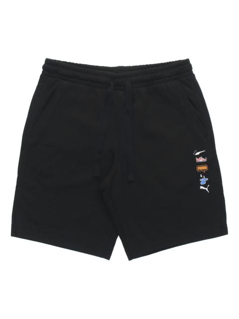 PUMA Awareness Athleisure Casual Sports Drawstring Breathable Shorts Black 532036-01