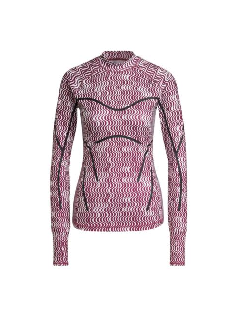 (WMNS) adidas by Stella McCartney TruePurpose Printed Long Sleeve 'Purple Black' HI6038