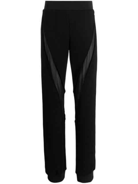 panelled cotton track pants