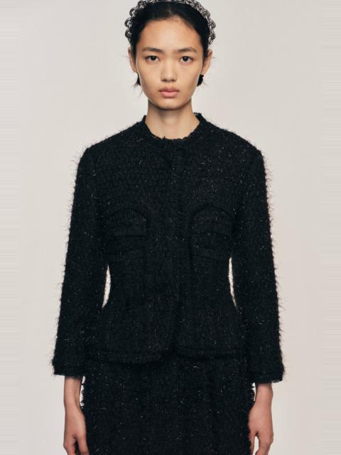 Sculpted Bust Fray Jacket